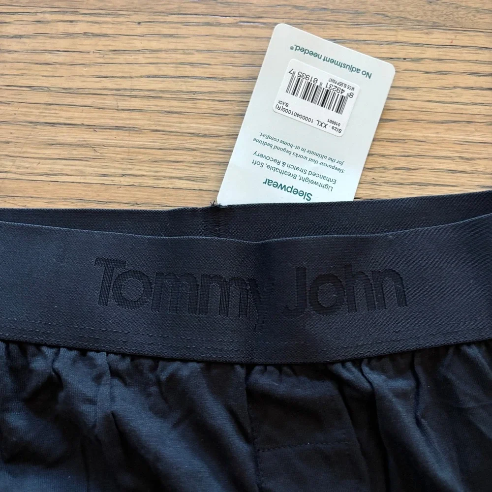 Tommy John‎ Second Skin Pajama Pants Mens XXL Black Lounge Sleep Bottoms New
